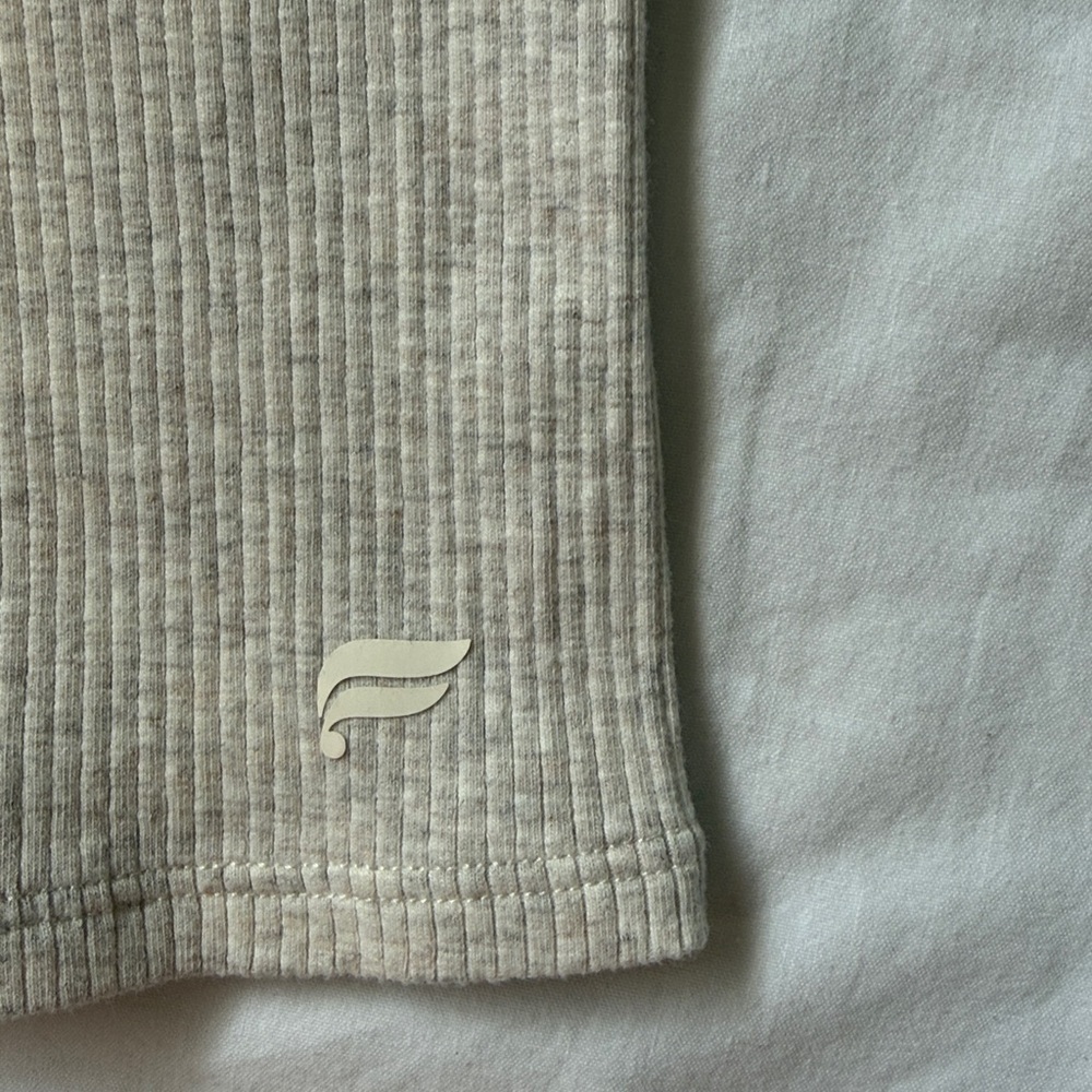 Fabletics Light Beige Ribbed Tank Top - Picture 6 of 7